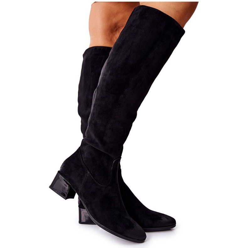 Vinceza Naisten saappaat korkokengät mokka musta Bolea