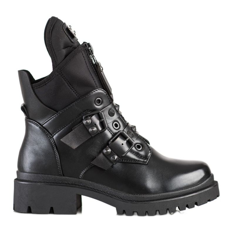 Diamantique Muodikkaita työntekijöitä mustilla soljilla musta