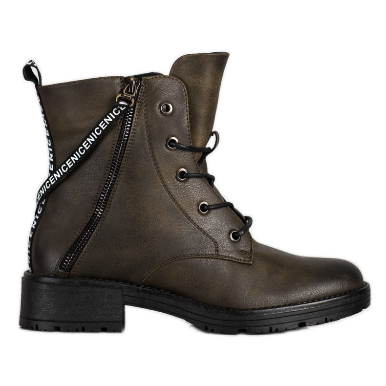 Saappaat koristeellisella Vinceza-vyöllä vihreä