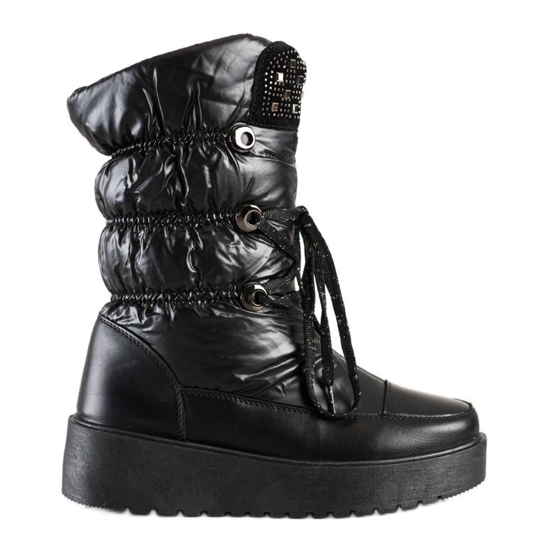 S. BARSKI Stylowe Śniegowce S.BARSKI musta