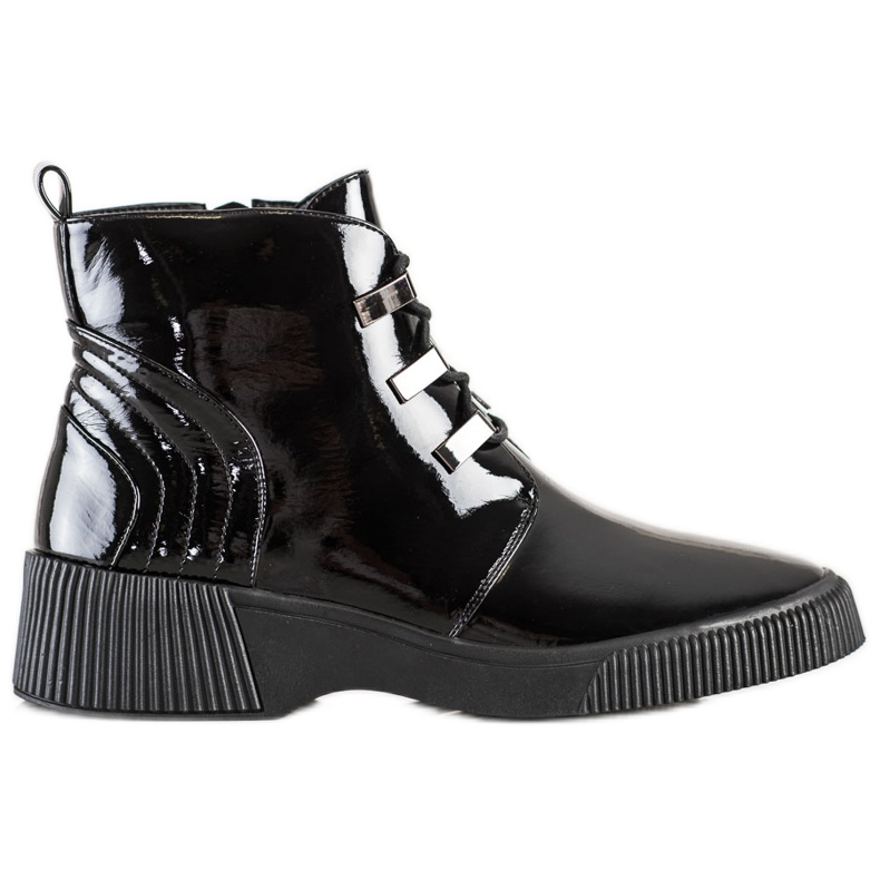 S. BARSKI Lakatut saappaat S.BARSKI -alustalla musta