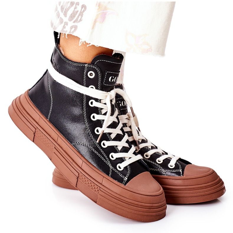 Naisten korkeat eristetyt lenkkarit GOE II2N4033 musta ruskea