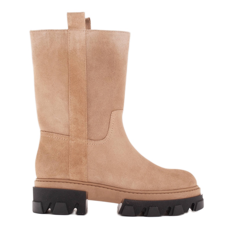 Marco Shoes Mokkanahkaiset saappaat beige