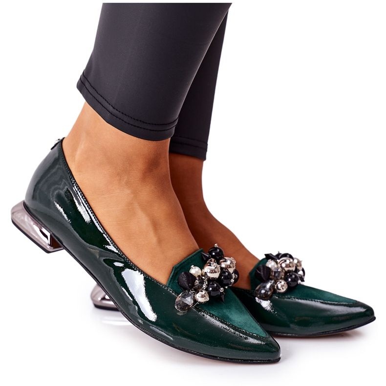 Naisten ballerinat Laura Messi Nahka Vihreä 2157