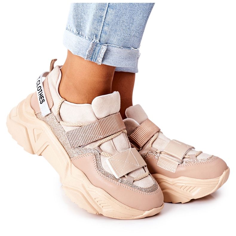 NAVY DOT Naisten urheilukengät Beige Katerini