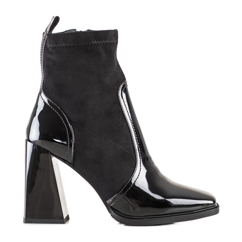 S. BARSKI Saappaat puolisuunnikas kantapää S.BARSKI musta