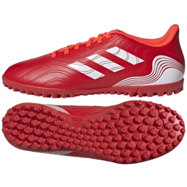 Adidas Copa Sense.4 Tf M FY6179 jalkapallokengät punainen appelsiinit ja punaiset
