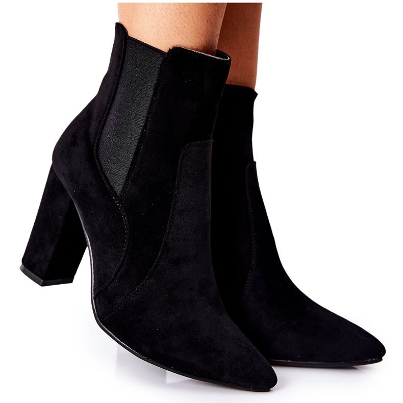 PG1 Naisten mokkanahkakengät kantapäässä musta Kastren