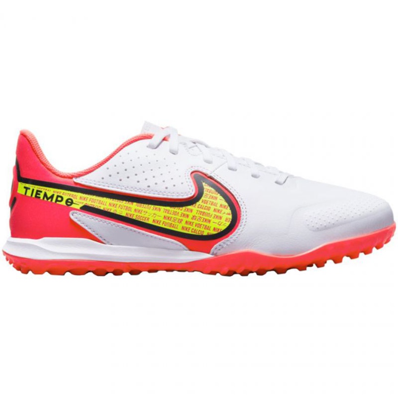 Nike Tiempo Legend 9 Academy Tf Jr DA1328 176 jalkapallokengät valkoinen valkoinen