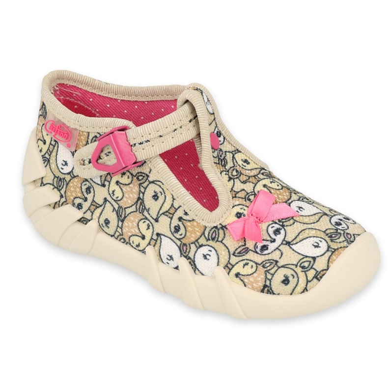 Befado lasten kengät 110P437 beige ruskea vaaleanpunainen