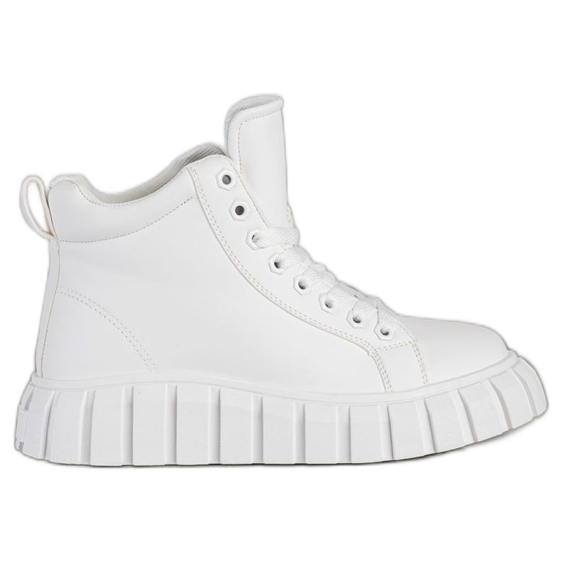 SHELOVET Muodikkaat valkoiset lenkkarit eko -nahalla valkoinen