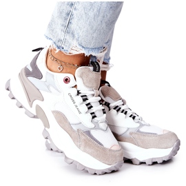 Cross Jeans Naisten urheilukengät Cross farkut valkoinen ja harmaa II2R4020C