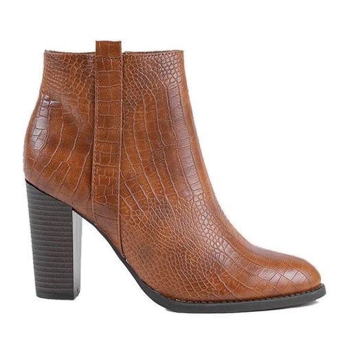 Kamelin saappaat krokotiilipylväässä Remini -kuviolla ruskea