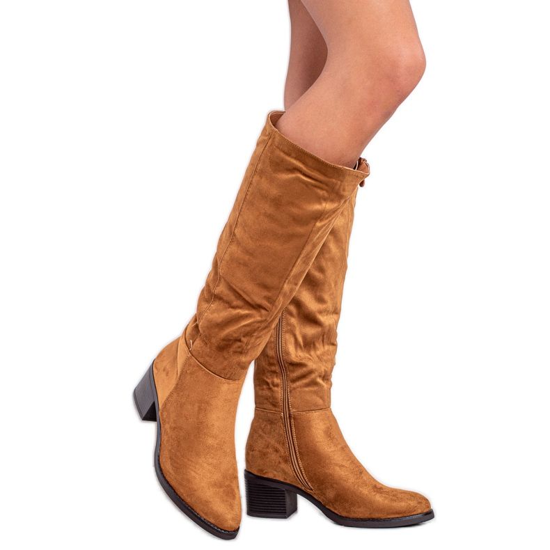 VINCEZA -kamelisaappaat ruskea