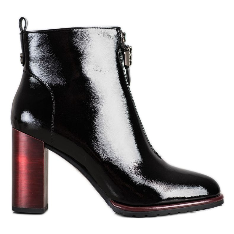 S. BARSKI Tyylikkäät lakatut saappaat S.BARSKI musta