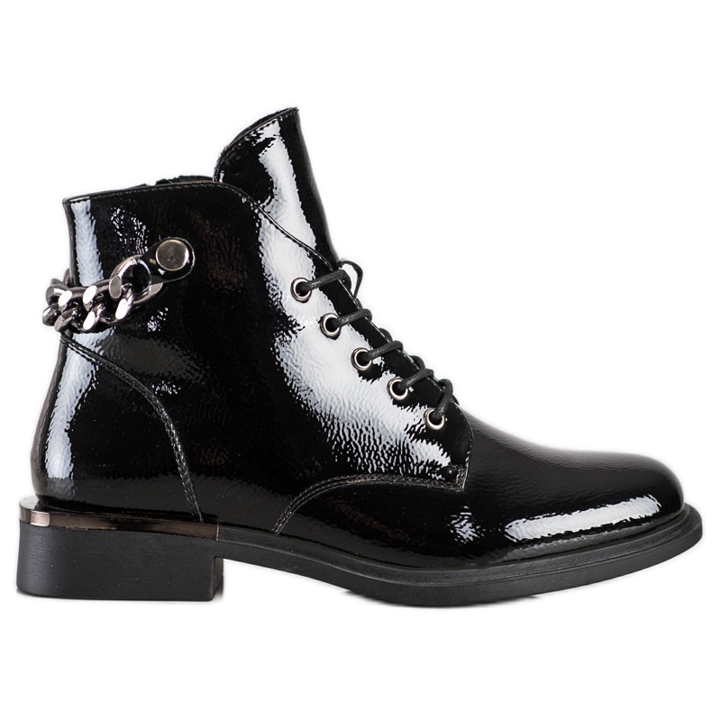 Tyylikkäät lakatut saappaat Sergio Leonelta musta
