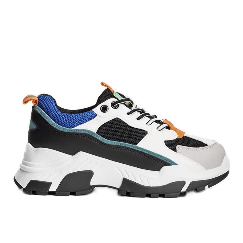 Mustat lenkkarit korkealla Omerta -pohjalla valkoinen monivärinen