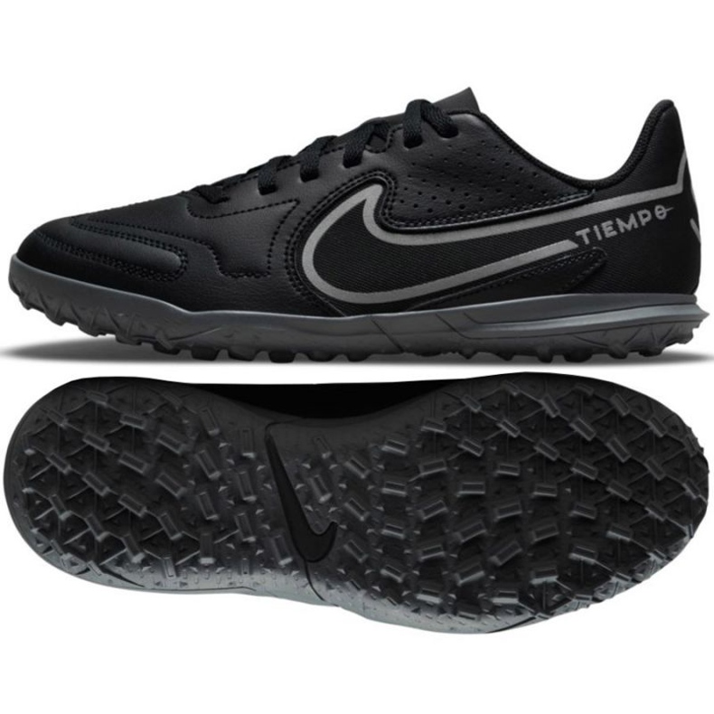 Nike Tiempo Legend 9 Club Tf Jr DA1334 004 jalkapallokengät musta musta