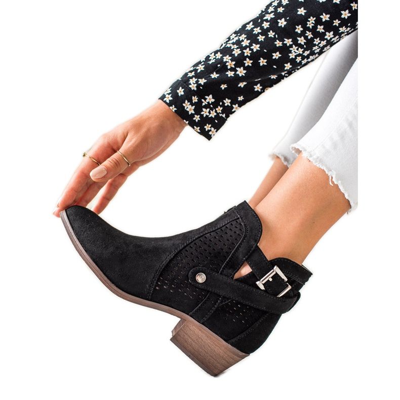 Erynn Avoimet saappaat musta