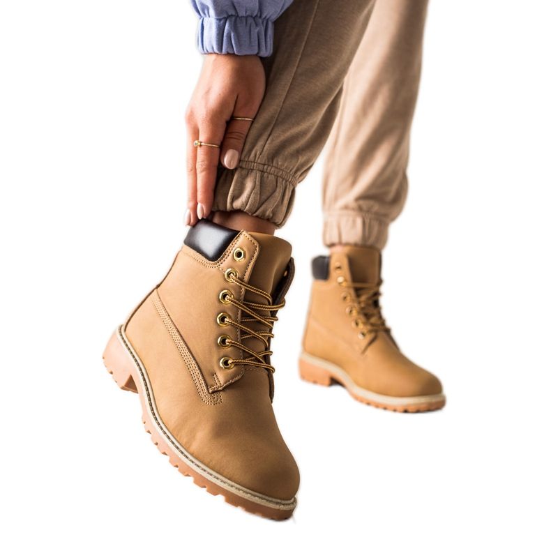 Diamantique Klassiset ruskeat ankkurit keltainen