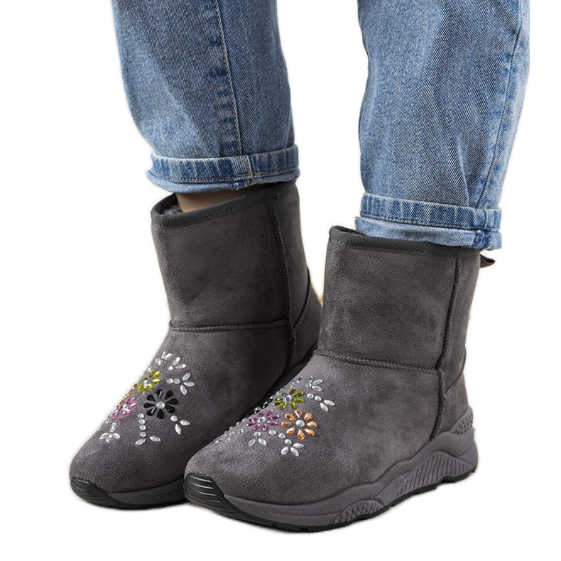 Naisten harmaat Arana -lumisaappaat