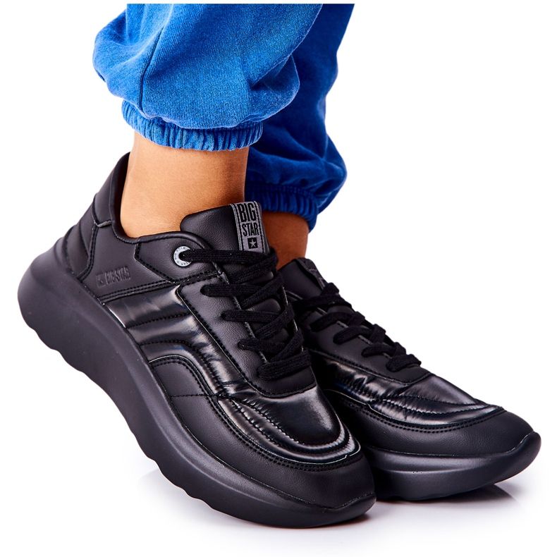 Naisten urheilukengät Memory Foam Big Star II274332 Musta