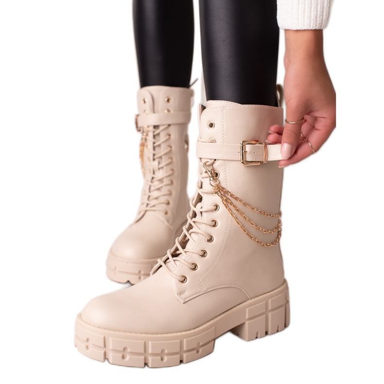 Seastar Korkeat työntekijät ketjulla beige