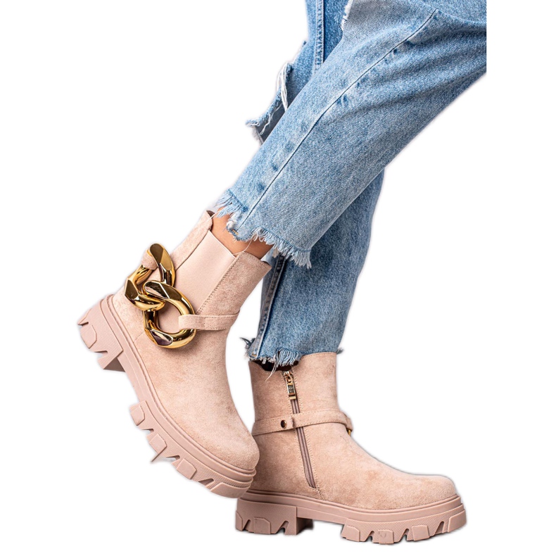 S. BARSKI Mokkanahkakengät S.BARSKI -alustalla beige