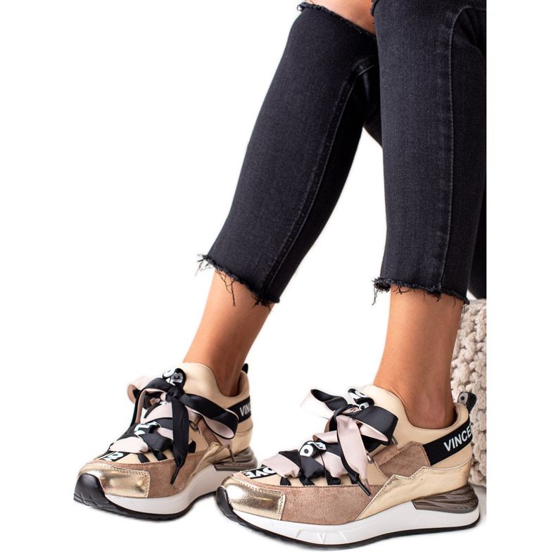 Lenkkarit sidottu VINCEZA -nauhalla ruskea