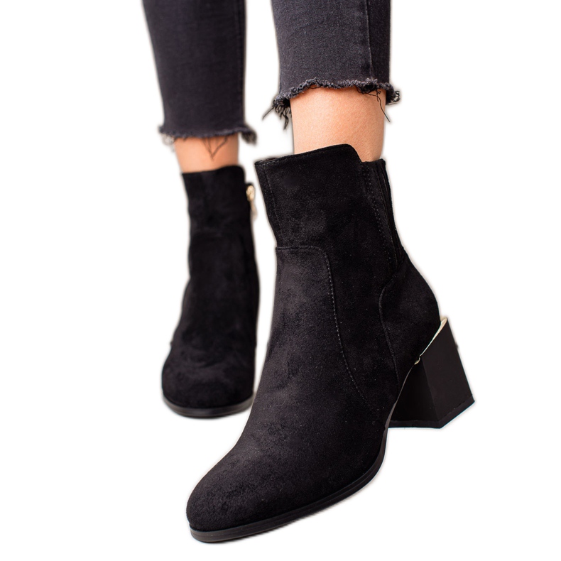 Goodin Tyylikkäät saappaat mattakorolla musta