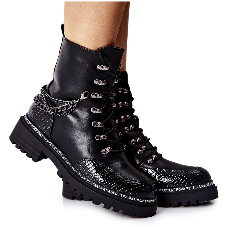 S.Barski Lämpimät työntekijät mustilla Linus -ketjuilla musta