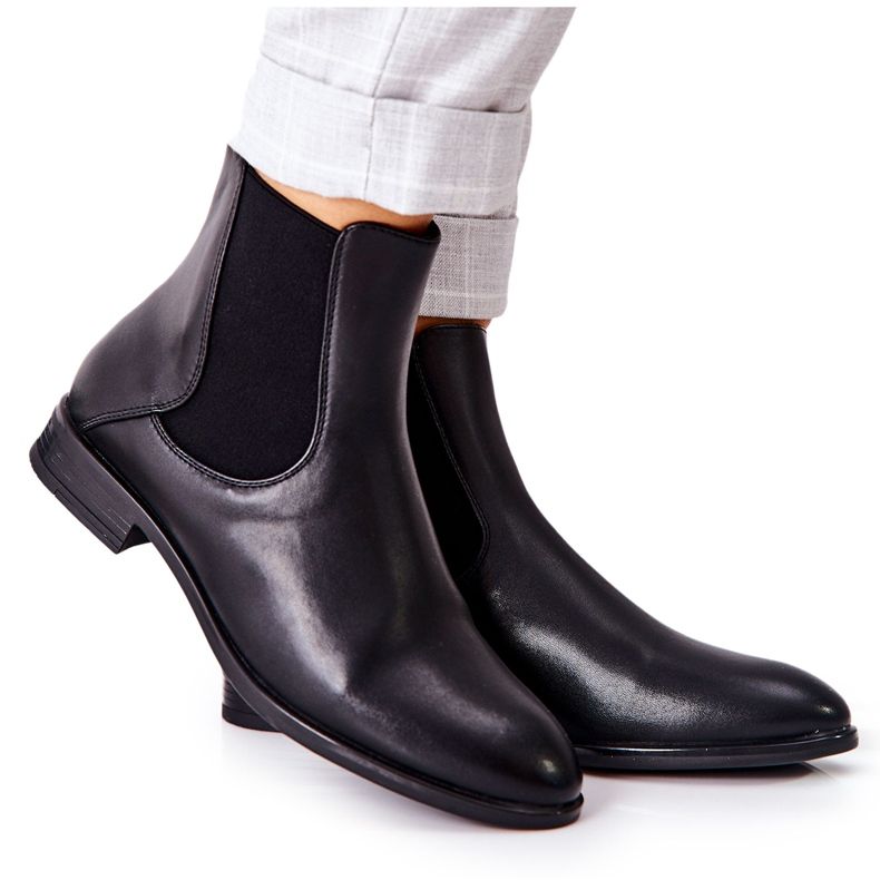 Nahkasaappaat Sergio Leone BT523 musta