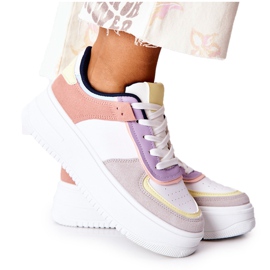 Urheilukengät Lenkkarit Platformissa Valkoinen ja keltainen Freedom monivärinen