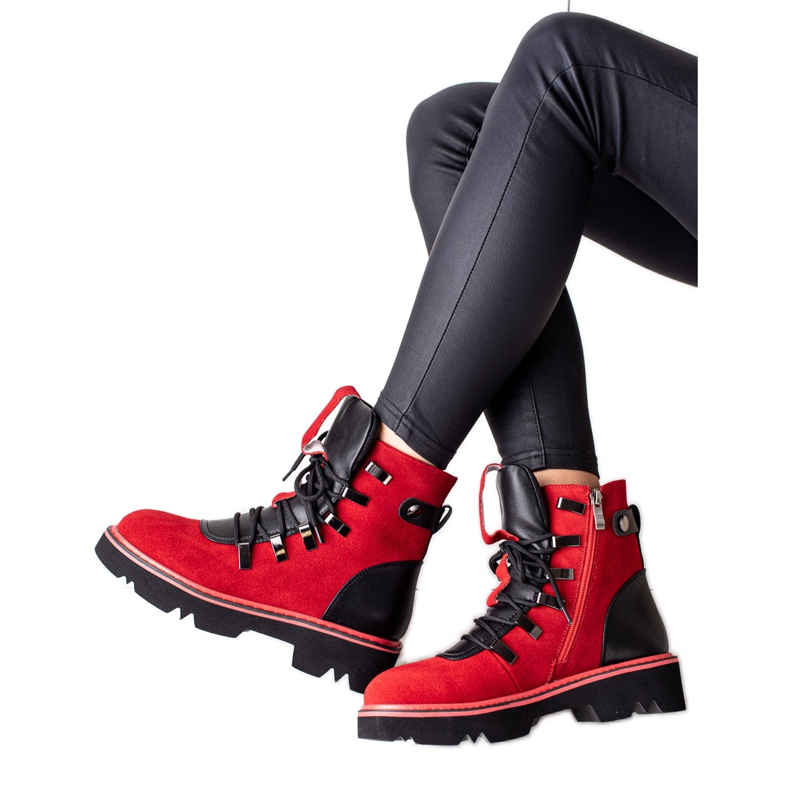 Punaiset Artiker-nahkaiset nilkkurit punainen