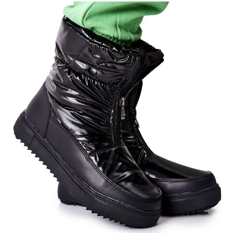 S.Barski Naisten mustat Monile -lämpimät lumisaappaat