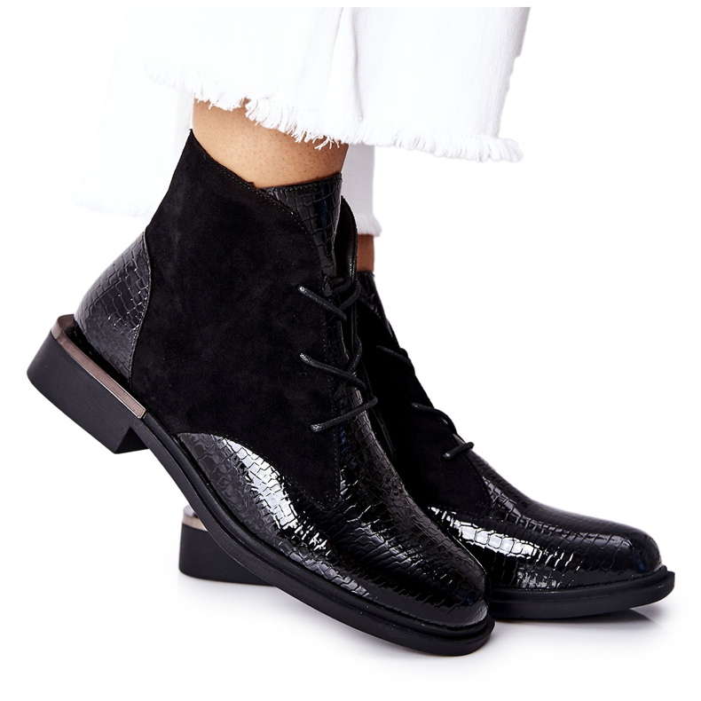 Suede lämpimät saappaat Sergio Leone BT401 musta