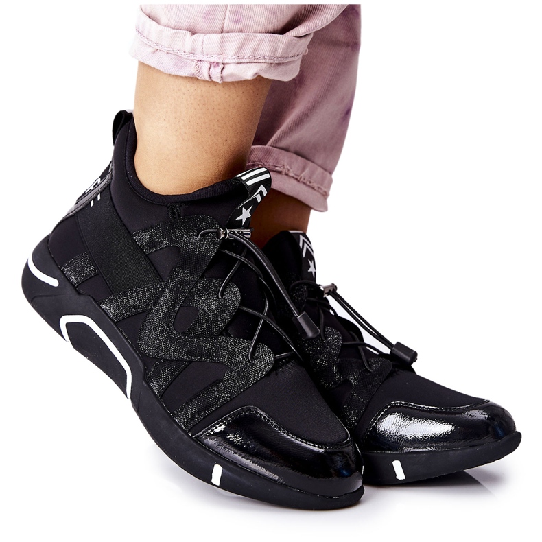 Vinceza Korkeat urheilukengät Tennarit Black Lanez musta