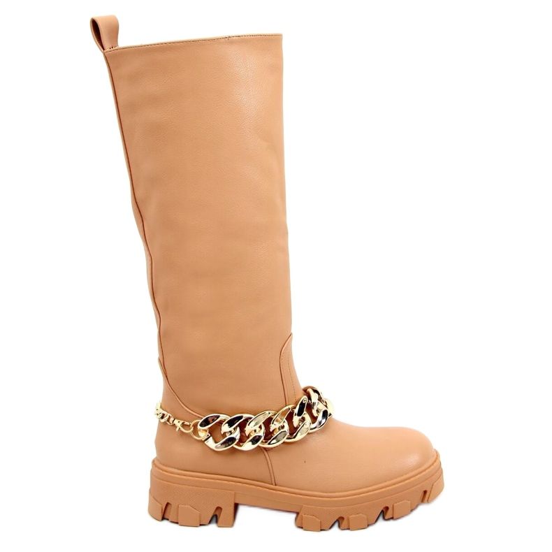 Heinäkuu Kamelin saappaat ketjulla ruskea