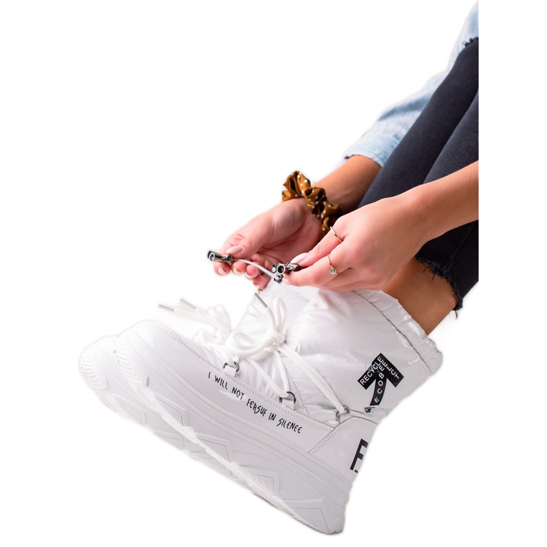 Hohtavat VINCEZA -lumikengät valkoinen