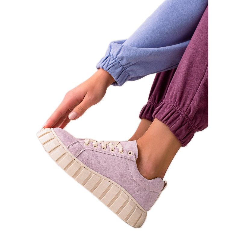 Sweet Shoes Suede Tennarit Platformilla violetti