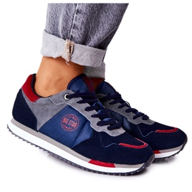Urheilukengät Big Star GG274A055 Navy-Red punainen tummansininen harmaa
