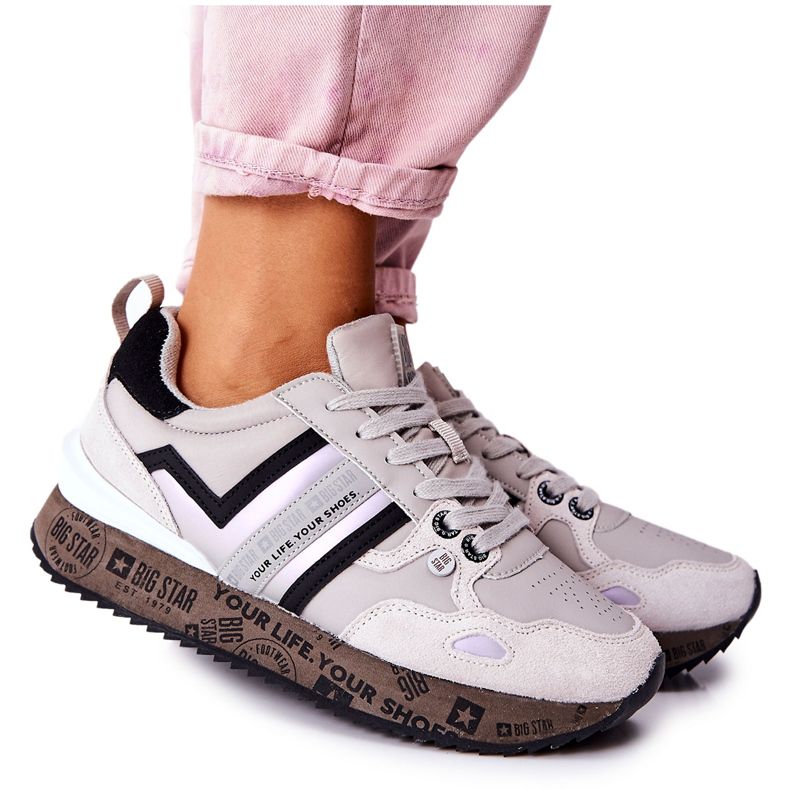 Naisten urheilukengät Big Star II274297 Harmaa