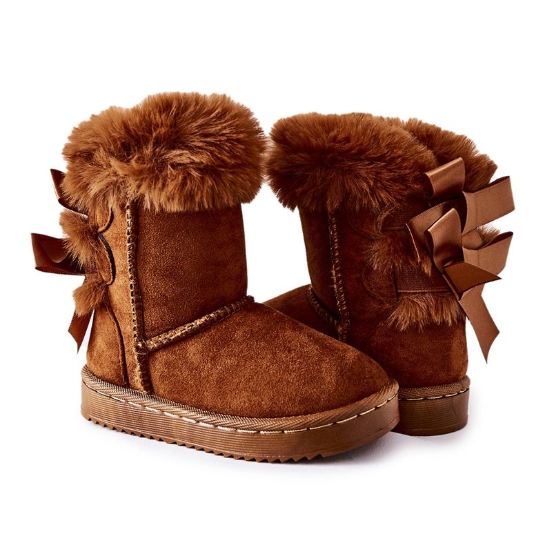 FR1 Lasten lämpimät saappaat jousilla D.Khaki Funky lumisaappaat ruskea