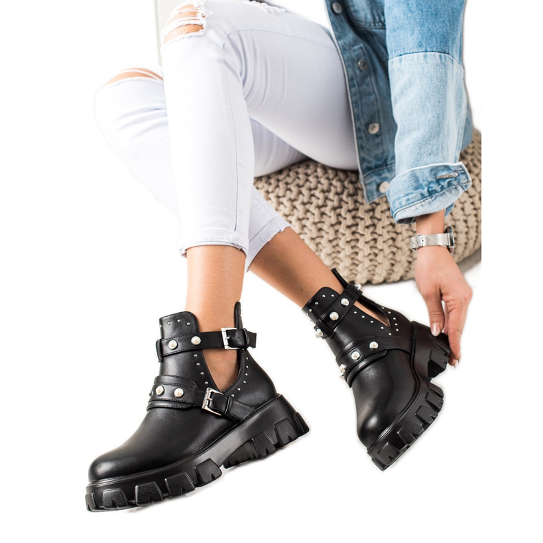 Bestelle Mustia työntekijöitä leikkauksella ja tekojalokiviä musta