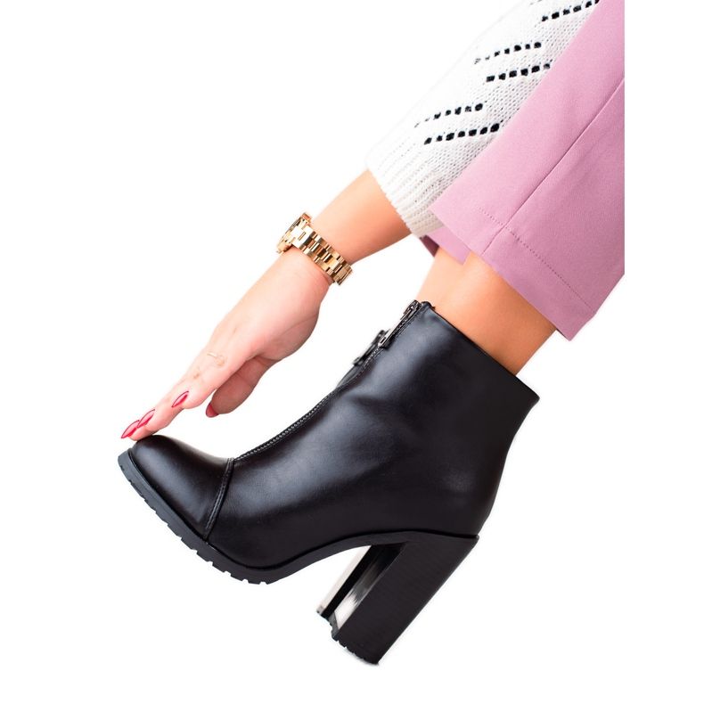 Super Mode Klassiset saappaat vetoketjulla musta