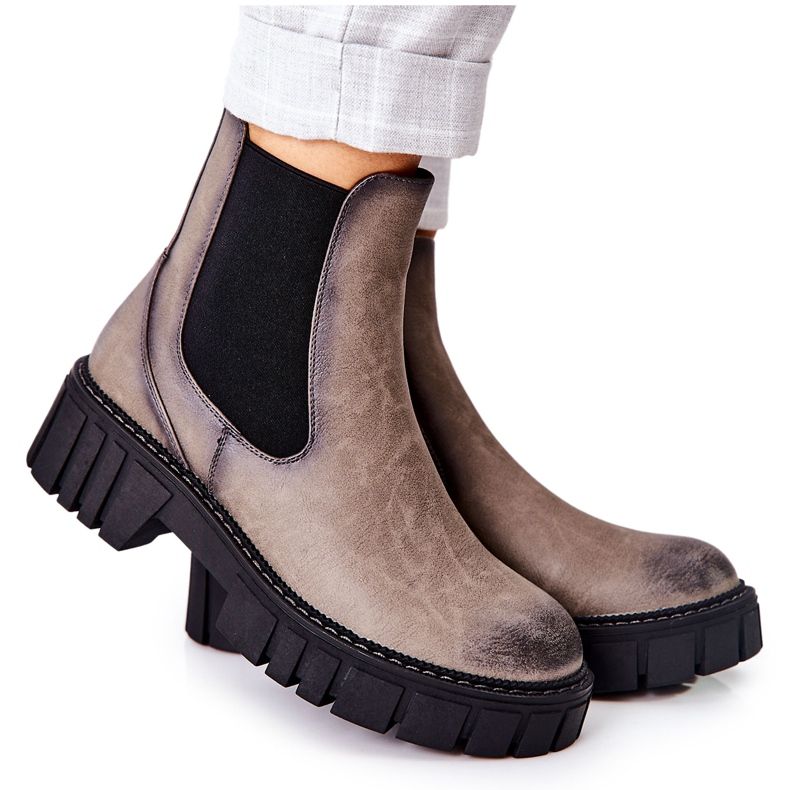 Saappaat Työntekijät Lämmin Trapers Sergio Leone TR761 Harmaa