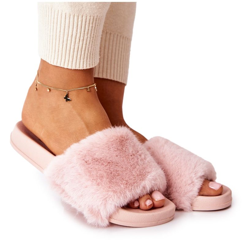 PH1 Kumimuotoiset tossut vaaleanpunaisella Emmie -turkiksella vaaleanpunainen