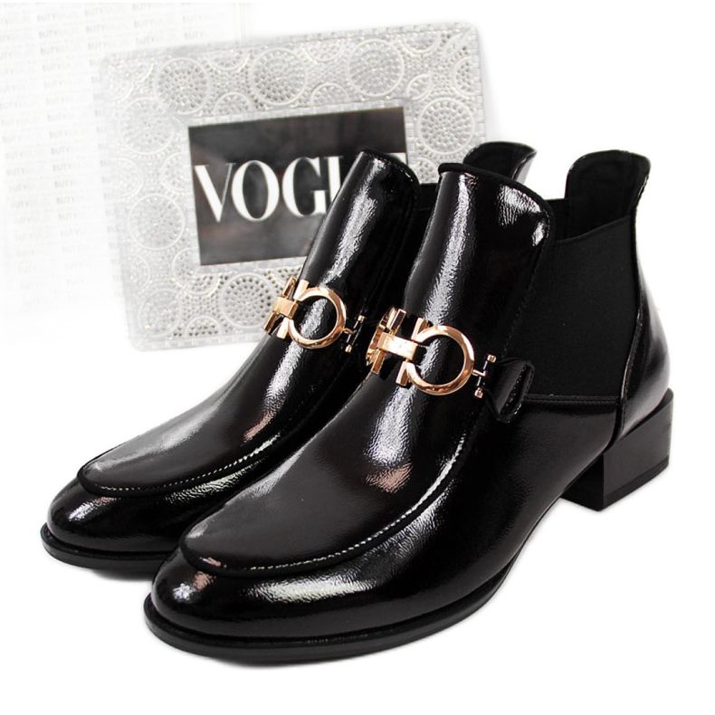 Lakatut Chelsea -saappaat Potocki W WOL34 musta