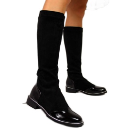 Mustat mokkaeristetyt saappaat Filippo W PAW289