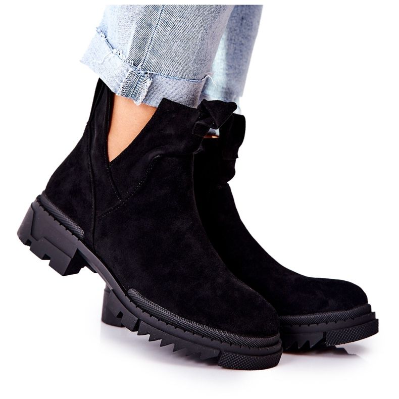 POTOCKI Mustat Corano -saappaat, joissa on leikattu vetoketju